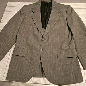 Kupp Kuppenheimer Blazer Size 46 Gray Tweed 2 Button Single Breasted Sports Coat